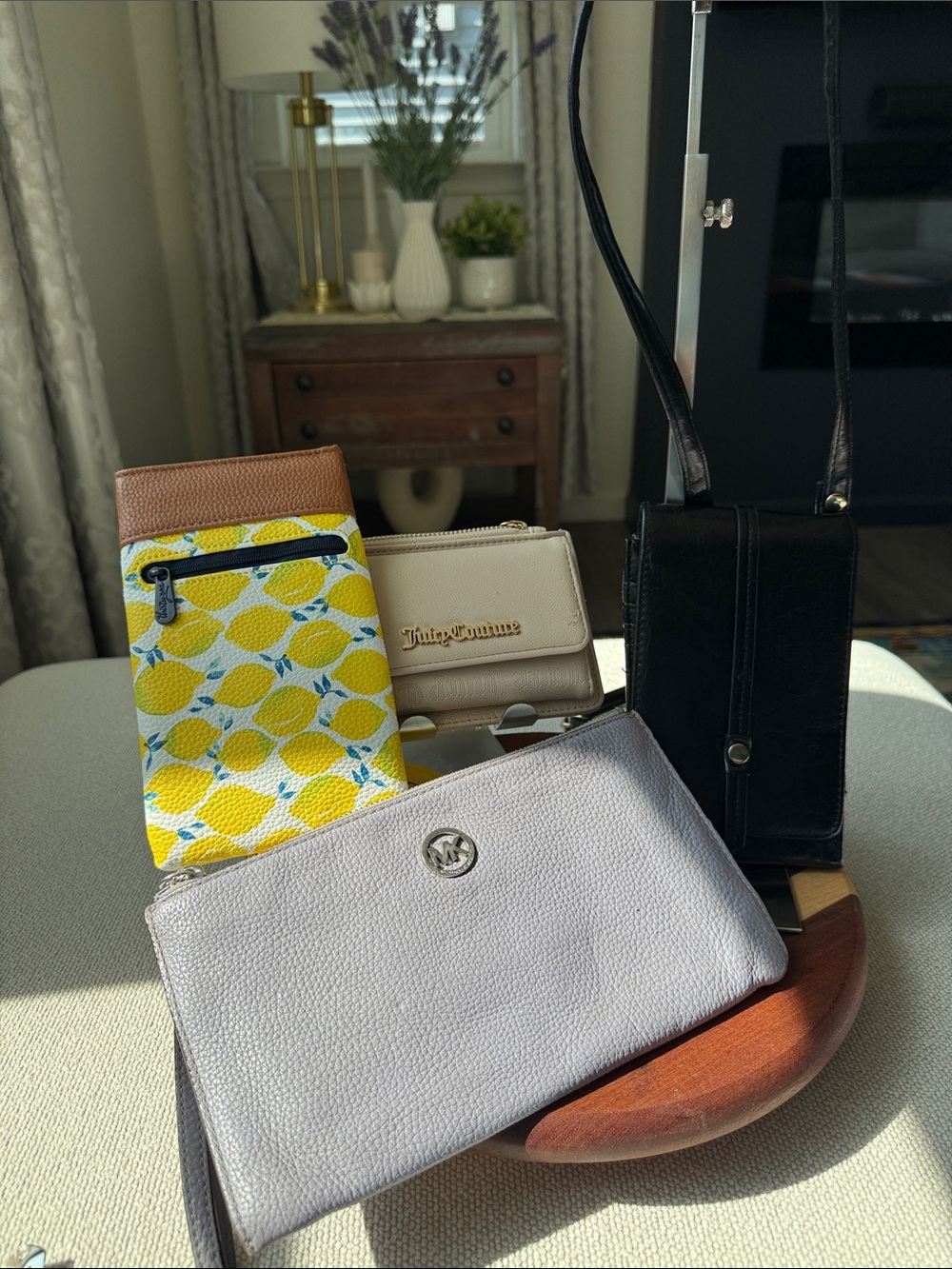 Mk juicy thirty one and black leather crossbody bundle